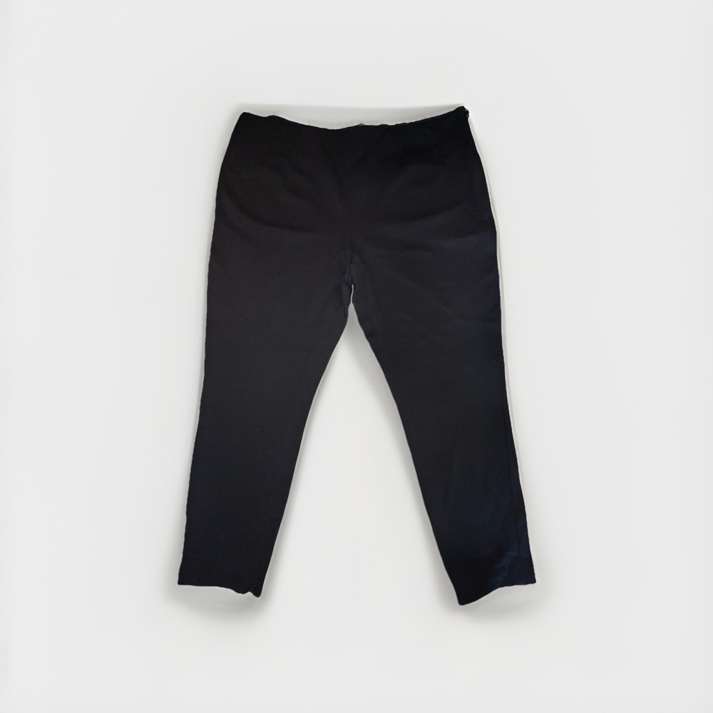 Giorgio Armani Black Dress Pants Trousers 10 US 46 IT M Zip Stretch - Picture 5 of 5